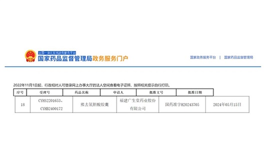 晶易動態|熊去氧膽酸膠囊獲批并視同過評